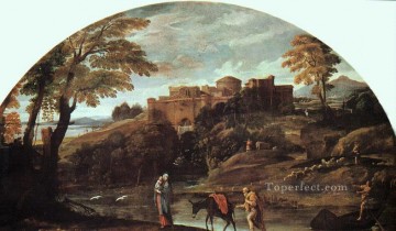  Vuelo Pintura - La huida a Egipto barroco Annibale Carracci